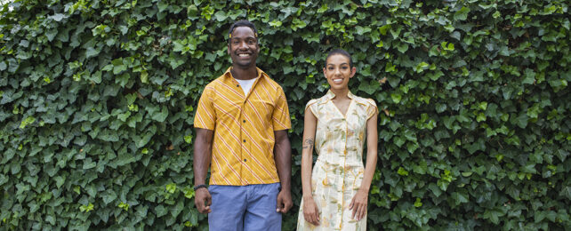 A man and a woman of different heights