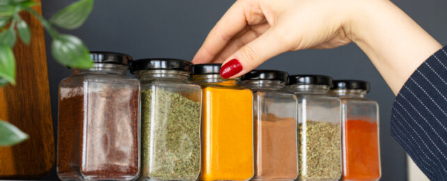 spices on a shelf