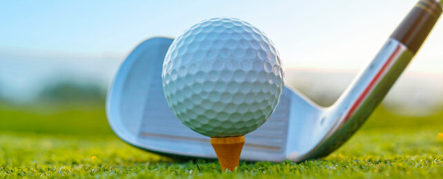golf ball on a tee