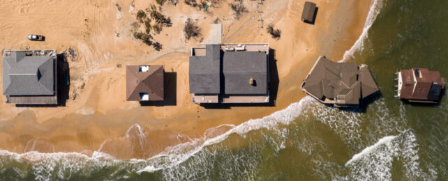 houses and rising waters
