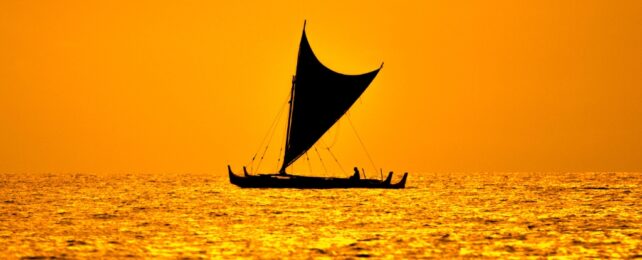 outrigger at sunset