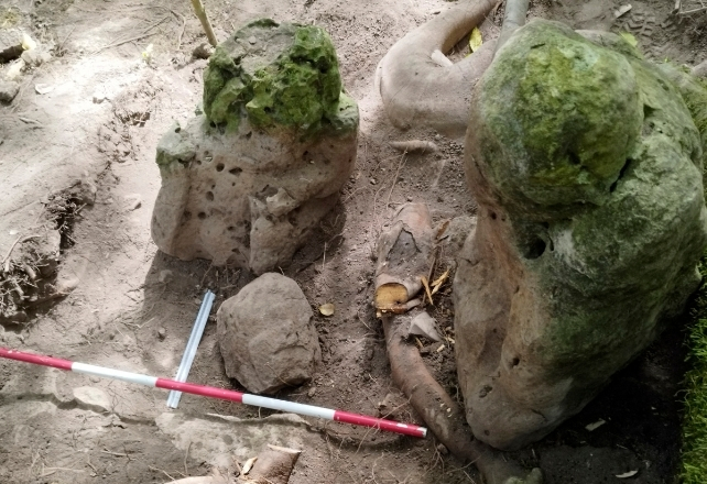 two anthropomorphic sculptures of human form