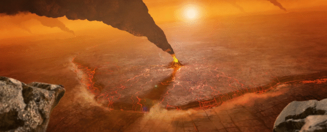 Artist's concept of Quetzalpetlatl Corona on Venus.