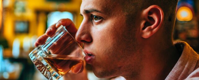 Man Drinking Alcohol