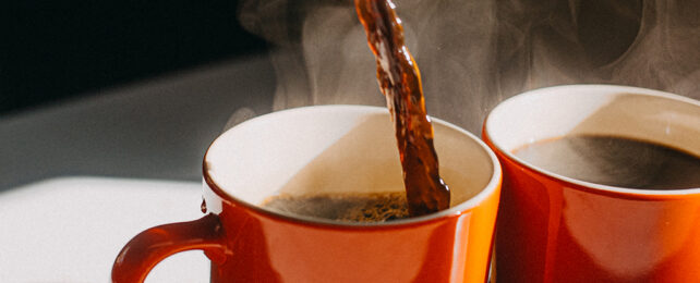 Pouring coffee