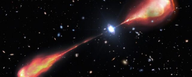 Giant Jets Bigger Than The Milky Way Seen Shooting From Black Hole