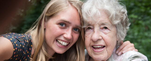 young person next to an older person