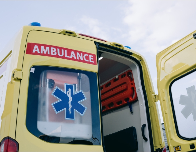 back of an ambulance