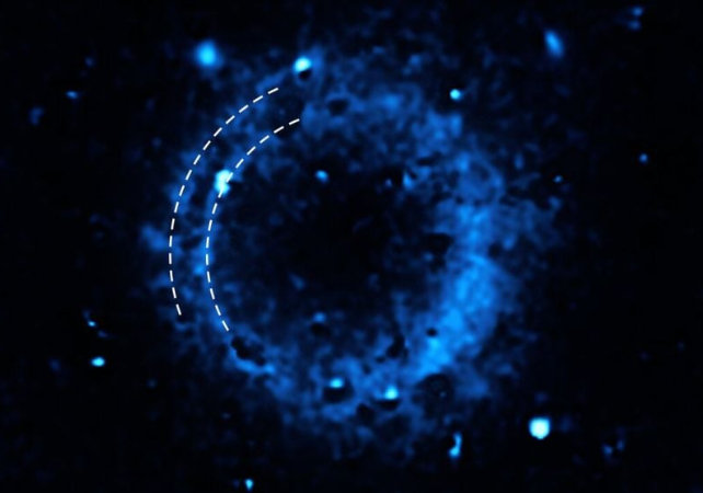 double detonation lines on star image