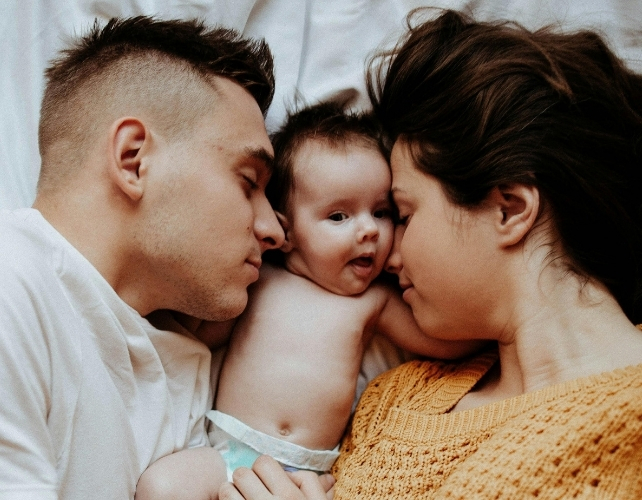 couple with baby