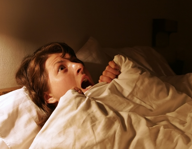 person waking from nightmare