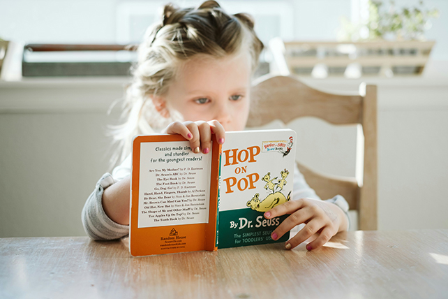 Young girl reading