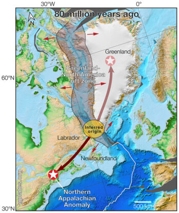 'Hot Blob' Heading For New York Following Ancient Greenland Rift
