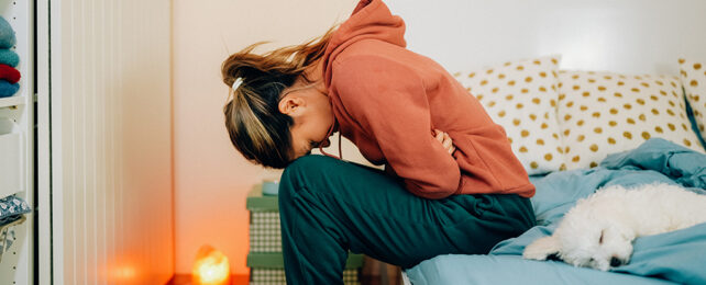 Woman feeling poorly