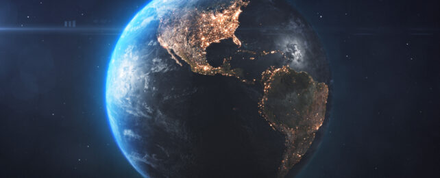 earth from above at night
