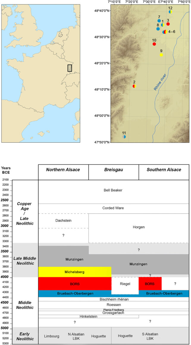 Maps and charts with information on where the skeletal remains were discovered