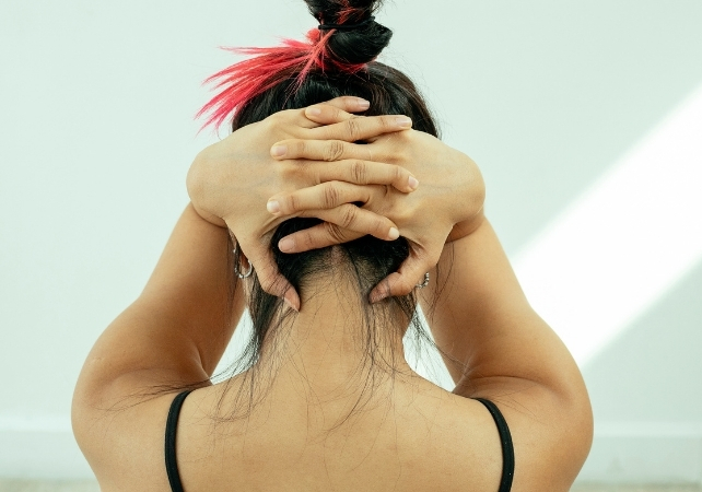 back of a woman's neck