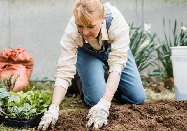 woman in the garden