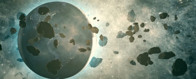 illustration asteroids