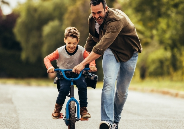 child on a bicycle