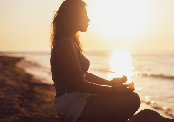 woman meditating