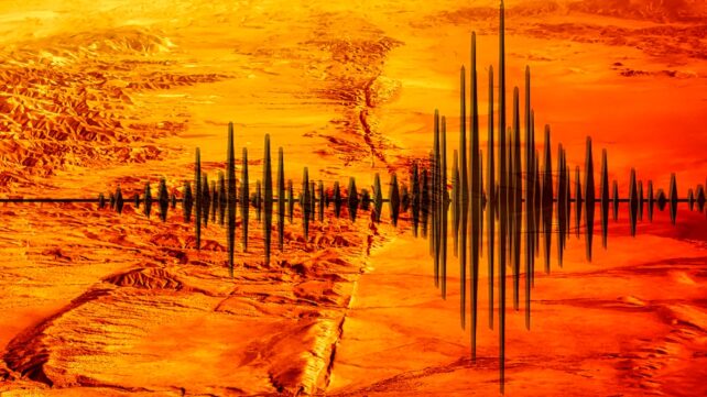 Earthquake with tremor graphic