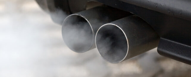 Car exhaust fumes