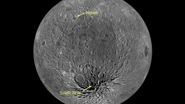Moon with craters