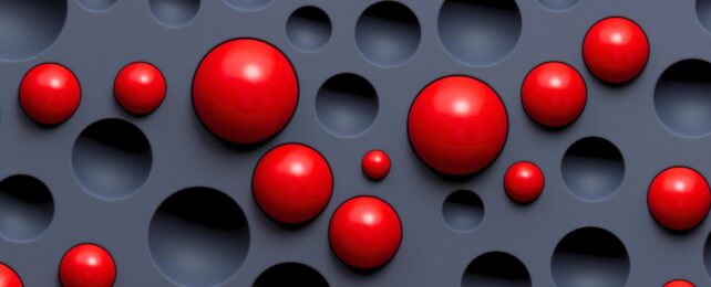 red balls in holes