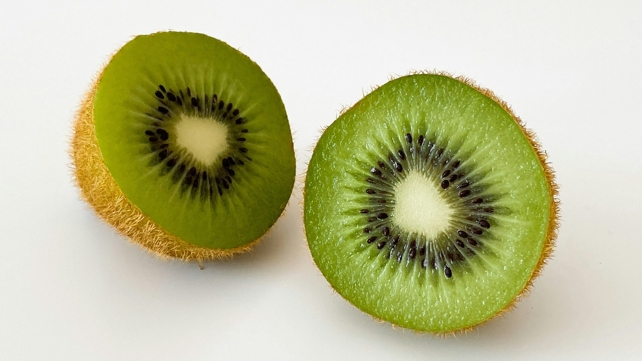 kiwi fruit halved