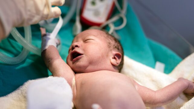 newborn baby in hospital