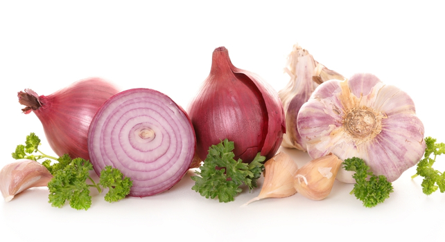 onions and garlic