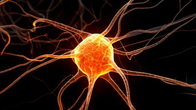 orange neuron illustration
