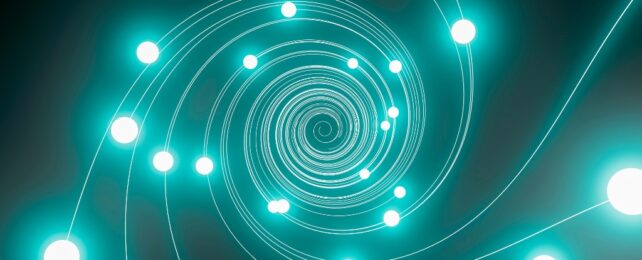 abstract swirl of particles