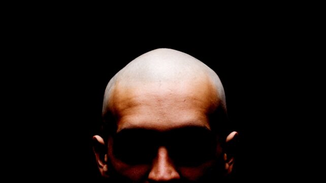 man with bald head