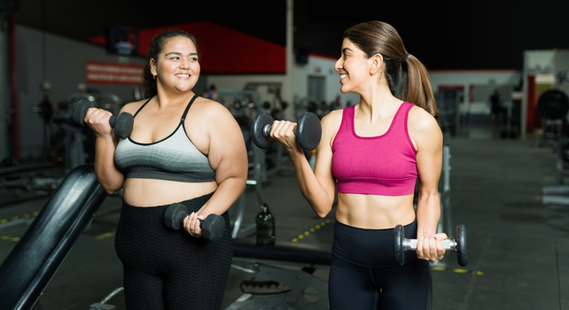 two women exercising