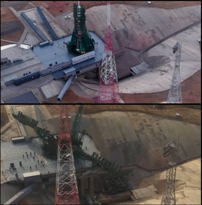 Aerial images of a launchpad