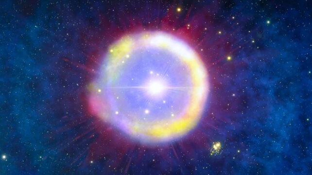 artist's impression of a population III star