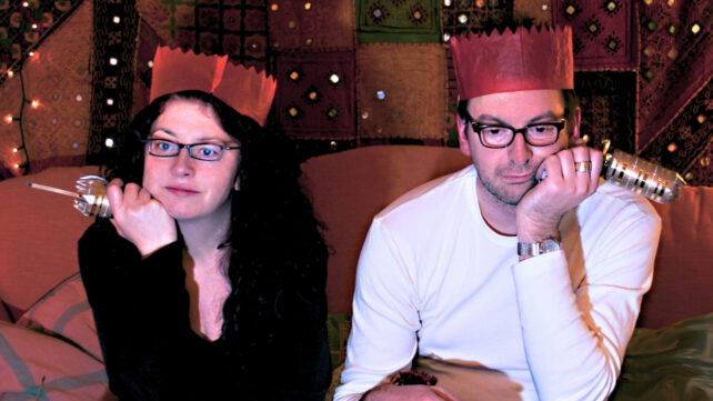 bored couple at christmas