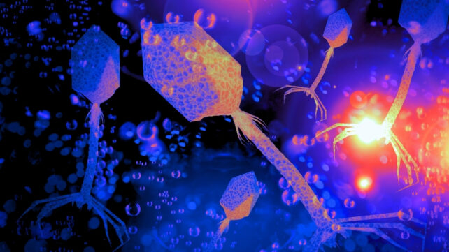 illustration of virus particle