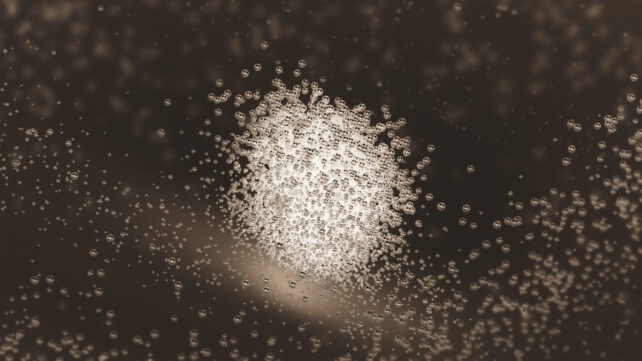 abstract image of tiny metal spheres