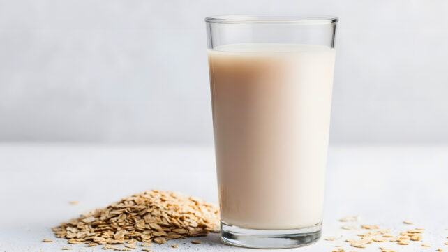glass of oatmilk