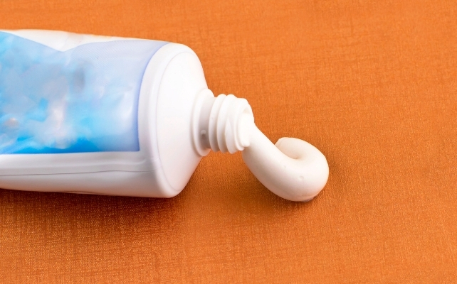 toothpaste squeezed from the tube