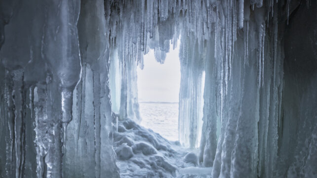 Frozen ice cave