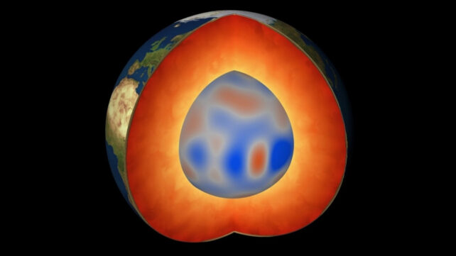 Signs of Mysterious Structures Near The Core Detected in Earth's Magnetic Field
