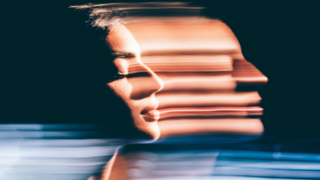 person's face blurred