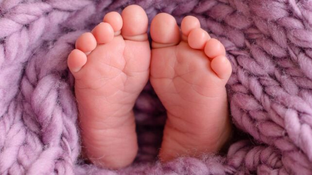 newborn's feet