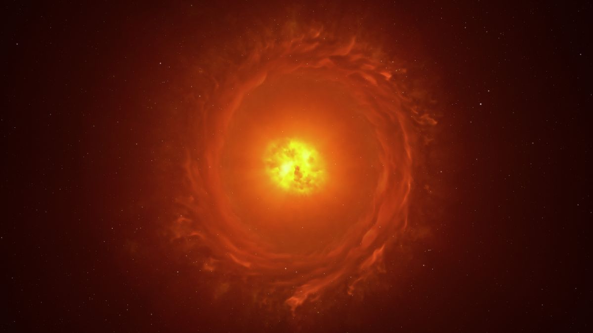 Změny u obří hvězdy WOH G64 naznačují její možnou destrukci