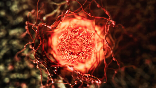 Cancer cell 3D render