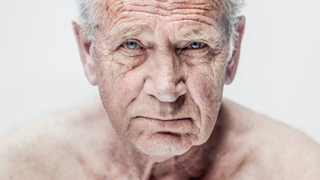 Elderly male face